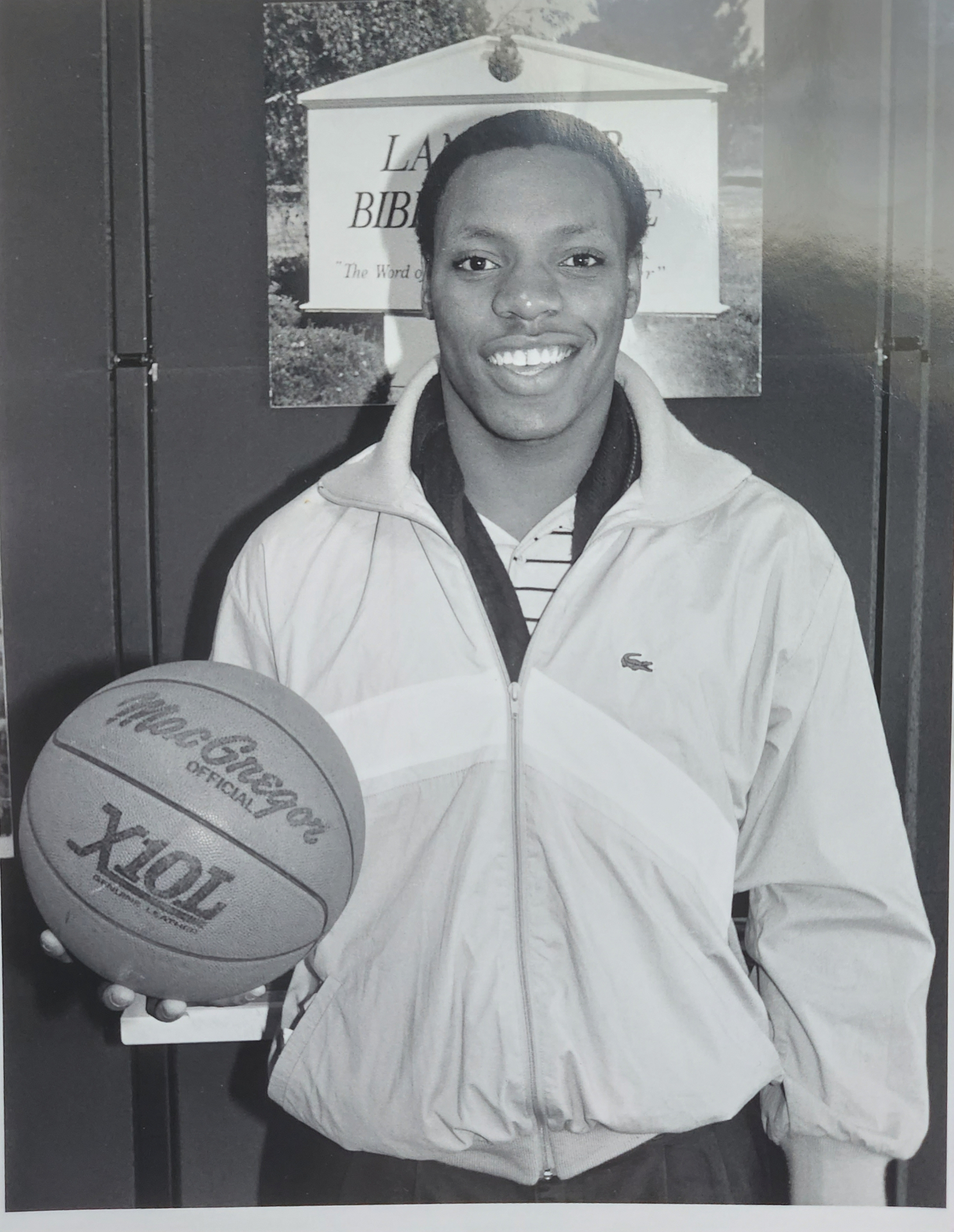 Dr. David Green as a Lancaster Bible College basketball player.